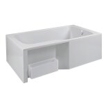 Tablier pour bain - douche malice - jacob delafon - aluminium laqu blanc - 170x90 cm