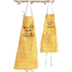 Tablier de cuisine - marque inconnue - adulte et enfant - jaune - réglable en coton - avec poche Tablier de cuisine - marque inconnue - adulte et enfant - jaune - réglable en coton - avec poche
