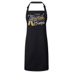 Tablier de cuisine - premium - noir - imprim humoristique - polycoton - lavable en machine