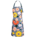 Tablier de cuisine rglable etanche tablier avec poche tablier fleurs pour femme homme jardinage restaurant ...