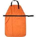 Tablier jardinage orange avec poche poitrine - 420d oxford - longueur: 108cm - largeur: 70cm
