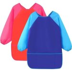 Tablier peinture enfant - 2pcs - impermable - manches longues - 3 poches - 5 - 10 ans