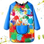 Tablier peinture enfant blouse impermable rutilisable manche longue avec poche fourniture rentre ecole ...