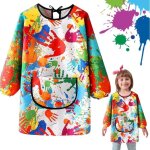 Tablier peinture enfant impermable blouse peinture enfant 6 - 12 ans tablier manches longues enfant ...