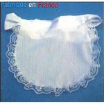 Tablier de soubrette - coton et dentelle - blanc - pour dguisement de serveuse bonne femme de chambre ...