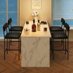 Tabouret de bar lot de 4 chaise de bar avec pieds en m�tal chaise haute de cuisine noir