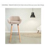 Tabouret de bar lot de 4 - confortable - pieds en bois de hêtre - couleur beige - design contemporain ... Tabouret de bar lot de 4 - confortable - pieds en bois de hêtre - couleur beige - design contemporain ...