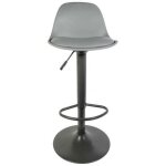 Lot de 2 tabourets de bar - home deco factory - isak - r�glables - gris