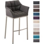 Tabouret de bar - clp - damaso e - pieds en acier - revêtement tissu - accoudoirs et repose - pied confortable ... Tabouret de bar - clp - damaso e - pieds en acier - revêtement tissu - accoudoirs et repose - pied confortable ...