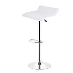 Tabouret de bar - contemporain - lot de 2 - r�glable en hauteur - blanc