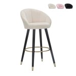 Tabouret de bar design prague 104cm cr�me