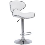 Tabouret de bar - d�coshop26 - r�glable - simili cuir - m�tal chrom� - design contemporain