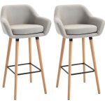 Homcom - tabouret - lin - 55x48x100cm - beige Homcom - tabouret - lin - 55x48x100cm - beige