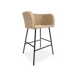 Tabouret de bar gazala design boho bali - rotin synthétique bois naturel clair Tabouret de bar gazala design boho bali - rotin synthétique bois naturel clair
