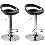 Tabourets de bar hauteur r�glable noir - lot de 2 - d�coshop26 - r�glable en hauteur - vendu par lot