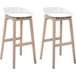 Lot de tabourets de bar en bois 65cm riva