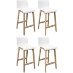 Lot de tabourets de bar en chêne 65cm tanna Lot de tabourets de bar en chêne 65cm tanna