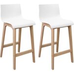 Lot de tabourets de bar en chne 65cm tanna
