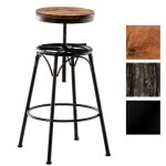 Tabouret de bar industriel beam - clp - r�glable en hauteur - pieds en m�tal - chaise design retro