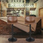 Tabouret de bar marron luxstore - lot de 2 - réglable en hauteur - style vintage - poids jusquà 120 kg ... Tabouret de bar marron luxstore - lot de 2 - réglable en hauteur - style vintage - poids jusquà 120 kg ...