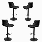 Tabourets de bar noirs - shenglimeii - lot de 4 - contemporain - design - int�rieur