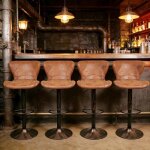 Tabourets de bar pipipoxer lot de 4 chaise de bar industrielle avec repose - piedshauteur r�glablechaise ...