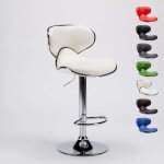 Tabouret de bar pivotant amarillo - amarillo - blanc - simili - contemporain - design