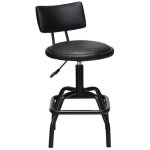 Costway tabouret de bar rglable 62 - 73cm chaise de bar pivotant avec dossier rembourr et repose - ...