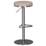 Tabouret de bar r�glable finebuy - m�tal - taupe - capacit� de charge 110 kg