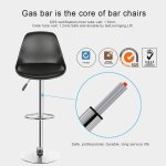 Tabourets de bar - marque - rglable hauteur 80 - 100 cm - coussin en pu - lot de 2 - noir