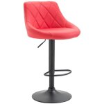 Tabouret de bar réglable en hauteur lazio similicuir avec pied et repose - pieds métal - rouge - noir ... Tabouret de bar réglable en hauteur lazio similicuir avec pied et repose - pieds métal - rouge - noir ...