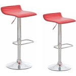 Tabouret de bar - rouge - simili - pivotant - r�glable en hauteur 60 - 80cm