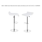 Tabourets de bar simple à panneaux carrés blanc pur 38 x 38 x 63 - 83 cm - huaimeipin Tabourets de bar simple à panneaux carrés blanc pur 38 x 38 x 63 - 83 cm - huaimeipin