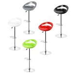 Tabouret de bar snack gris - lot de 2 - r�glable en hauteur - design abs - chaises de bar