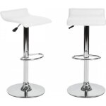 Tabouret de bar soft blanc lot de 2 - ego design - r�glable en hauteur - contemporain - design