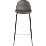 Lot de 2 chaises de bar vladi effet cuir gris - atmosphera createur dinterieur Lot de 2 chaises de bar vladi effet cuir gris - atmosphera createur dinterieur