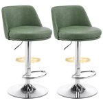 Tabourets de barlot de 2 puhauteur r�glablevert fonc�