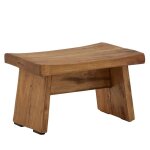 Tabouret bas floresta h 18 cm en acajou coloris naturel petit tabouret dcoratif rectangulaire
