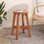 Tabouret en bois dacacia - vidaxl - 38x38x45 cm - marron - bois massif - finition � lhuile - capacit� ...