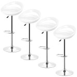 Tabouret / chaise de bar en abs lot de 4 réglable minimaliste moderne - blanc Tabouret / chaise de bar en abs lot de 4 réglable minimaliste moderne - blanc