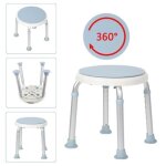 Tabouret de douche pivotant � 360 degr�s - laizere� - r�glable en hauteur - pour personnes �g�es et handicap�e ...