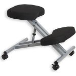 Tabouret ergonomique robert aluminium / noir