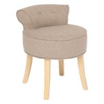 Tabouret firmin pin beige 58x49x46cm - atmosphera createur dinterieur