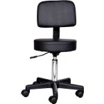 Homcom - tabouret massage - simili cuir - 35x35x84cm - noir