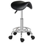 Tabouret de massage tabouret selle ergonomique pivotant 360 rotatif hauteur rglable 150kg noir