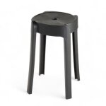 Tabouret plastique equipment - utility - noir 30x45cm