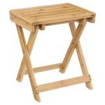 Tabouret pliable  bambou  44cm naturel