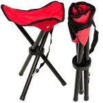 Tabouret pliant pour camping pêche randonnée pique - nique siege trépied facile à transporter rouge Tabouret pliant pour camping pêche randonnée pique - nique siege trépied facile à transporter rouge