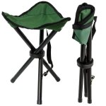 Tabouret pliant pour camping pche randonne pique - nique siege trpied facile  transporter vert