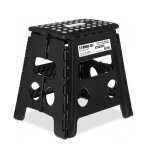 Tabouret pliant noir 40cm marchepied pied pliable bm tools bmt - mp40 - noir - 150kg capacit� l�ger et ...